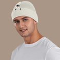 thumbnail image 6 of XIAOCHA Warm Fall‑Winter Beanie for Women，Penguin‑Embroidered Beanies，Daily Outdoor Headwear,Beige, 6 of 6