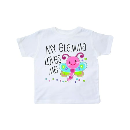 

Inktastic My Glamma Loves Me- cute dragonfly Gift Toddler Boy or Toddler Girl T-Shirt