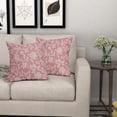 thumbnail image 6 of Pink Floral Pillow Covers 16x16 Set of 2 Brown Cream Vintage Flower Block Print Pattern Decorative Throw Pillowcases Outdoor Rustic Farmhouse Square Cushion Cases Decor for Home Couch Sofa Bed, 6 of 7