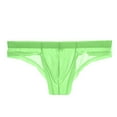 thumbnail image 3 of UVEASISHA Briefs for Men Stretch Low Rise Triangle Panties See Through Soft Underwear Mesh Breathable Thong Underpants Green M, 3 of 9