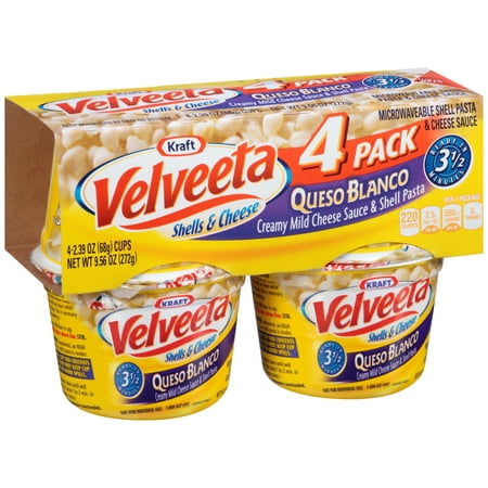 Kraft Velveeta Queso Blanco Shells & Cheese 4-2.39 oz ...