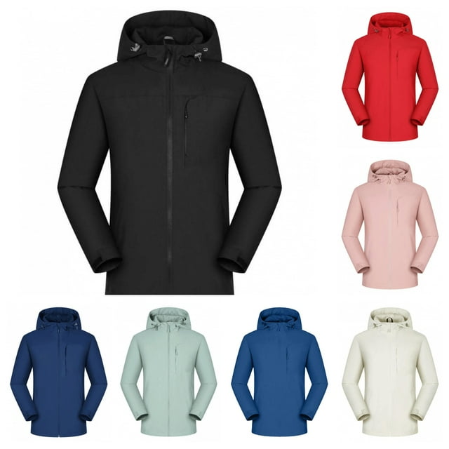Yubnlvae Veste de Pluie Pliable pour Femmes / Imperméable Coupe-Vent Légère / Respirante Protection Solaire Extérieure / pour Voyage, Randonnée, Trajets, Rouge 5TG