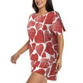 thumbnail image 2 of Bixox Women's Hearts Printed Pajama Set 2 Piece Lounge Set Top and Shorts Soft Pajamas, Shorts with Pockets, 2 of 7
