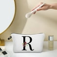 thumbnail image 5 of Hovmgk Letter Cosmetic Bag 7.1×5.3 Inch, Initial Makeup Pouch, Fabric, Stylish, Personalized – Perfect for Travel, Daily Use, Mother's Day, Great for Women, Gift Recipients, 5 of 6