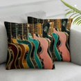 thumbnail image 3 of nygtbtfer Throw Pillow Covers, Couch Pillow Covers, Set of 2 Holiday Throw Pillow Covers, Colored Guitar, Pillow Covers Decorative, Pillow Covers White, 3 of 7