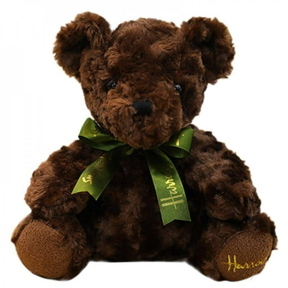 DEBGFS Fluffuns Ours en Peluche Mignon Ours en Peluche Animaux en Peluche en Hauteur Brun Foncé Doré Blanc,b,30cm