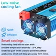 thumbnail image 5 of 4000W 8000W Peak Pure Sine Wave Power Inverter Car Converter DC 12V to AC 110V/120V with 4USB & 4AC Outlets, LCD Display, Remote Control for Car, RV, Camping, Outdoor & Home Emergency Use Blue, 5 of 10
