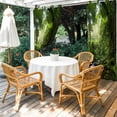 thumbnail image 4 of Outdoor Curtains for Patio Waterproof, Green Forest Outdoor Privacy Panels Grommet, Summer Botanical Watercolor Modern Art Blackout Outside Curtains for Porch/Cabana/Pergola/Gazebo 54"x95", 1 Panel, 4 of 8