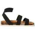 thumbnail image 6 of Steve Madden Girls Shoes Girls Kimmie Espadrille Wedge Sandal, Black, 10 Toddler, 6 of 8