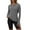 Grey, variant on Women's Autumn Fitness Top with Thumbholes, Slim Fit Yoga Long Sleeve Shirt, Running Training Workout Top for Gym Exercise Athletic Wear Black L