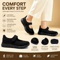 thumbnail image 6 of YOURDIARY Womens Mary Jane Walking Shoes Breathable Mesh Hook and Loop Non-Slip Casual Sneakers, 6 of 7