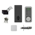 thumbnail image 2 of Black+Decker Fingerprint Smart Lock with Gateway – WiFi Bluetooth Remote Access, IC Card & App Control, Auto-Lock Keyless Entry Door Lock, Silver Finish, 2 of 4