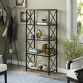 thumbnail image 2 of Evelyn&Zoe Celine 30" Wide Rectangular Bookcase, Blackened Bronze, 2 of 12