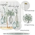 thumbnail image 4 of Eucalyptus Bottles Plant Kitchen Curtains Sage Green Leaf Botanical Small Short Cafe Window Curtains Farmhouse Rustic Floral Vase Bathroom Tier Window Treatment Drapes (27.5x39 Inch), 4 of 6