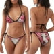 thumbnail image 3 of Fotbe Flower White Cow Traje de Baño para Mujer de Dos Piezas – Bikini Sexy de Tirantes Tipo Halter con Diseño Triangular, 3 of 6