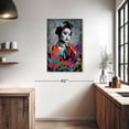 thumbnail image 3 of Elephant Stock Grunge Female Portrait Geisha Wall Art - Vertical Canvas Wall Art - Living Room Wall Decor - People Canvas - Black And Gray Decor - 24" x 36", 3 of 8