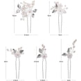 thumbnail image 2 of Pasadores de pelo de la flor con Crystal Pearl Tocado de novia Accesorios para el cabello con Rhinestone Vintage Hair Clips para Novias Damas de honor Mujeres, 2 of 4
