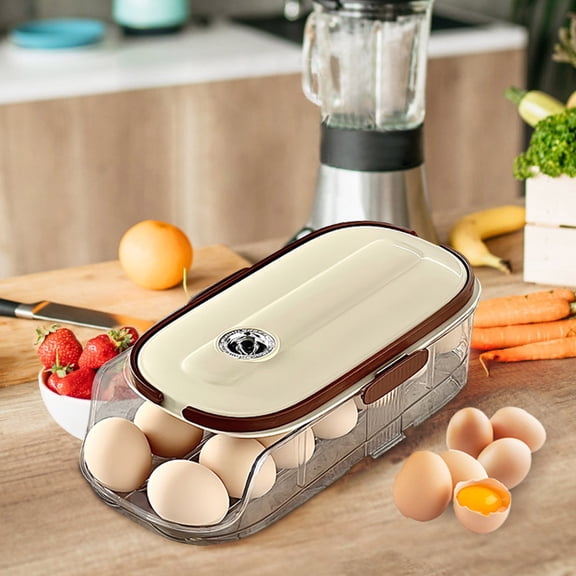 Automatic Rolling Egg Storage Container, Multi-Layer Refrigerator Organizer with Transparent PET Design, Space-Saving Kitchen Egg Holder for Easy Access and Freshness