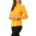 thumbnail image 4 of INSPIRE CHIC Blouse pour Femme à Col Montant Plissée à Boutons avec Goutte d'Eau, 4 of 6