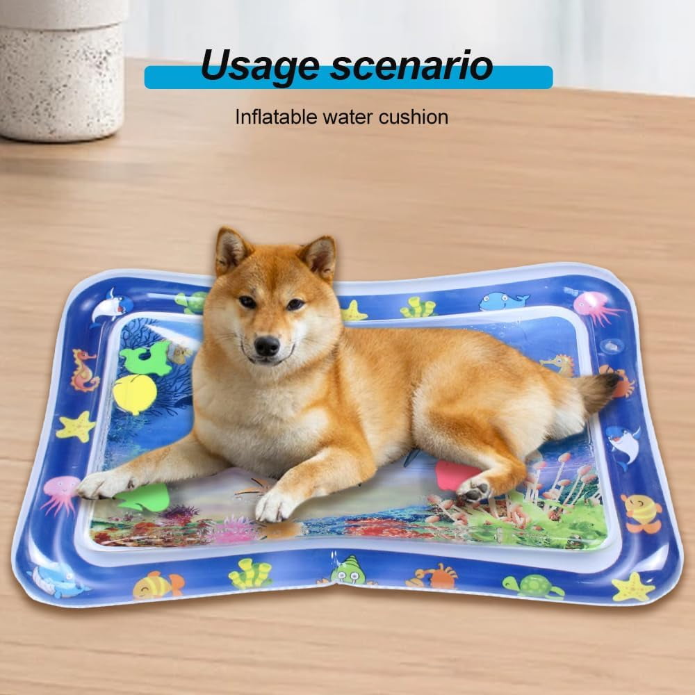 Thickened Water Sensor Play Mat, 2025 New Sensory Water Play Mat for Cats Pet, Cat Water Play Mat, Water Sensor Mat for Kids Cool Comfort Inflatable Tummy Time Water Mat (A1)