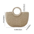 thumbnail image 4 of Handwoven Rattan Tote Bag, Summer Boho Beach Bag for Women, Perfect for Travel Vacation and Fashionable Accessory Gift Idea, 4 of 6
