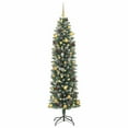 thumbnail image 3 of vidaXL Artificial Slim Christmas Tree with 300 LEDs Green 82.68 in, 3 of 4