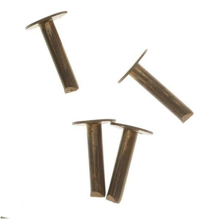 1/4 Inch Rivet - Vintaj Natural Brass, 1/4 Inch Nail Head Rivets for Leather, 20 Pieces