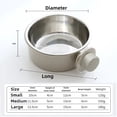 thumbnail image 3 of Stainless Steel Non-Spill Dog Bowl for Crate, Adjustable Hanging Pet Water Bowl for Crate & Kennel, Heavy Duty Splash Proof Feeder for Medium Large Dogs,Green, 3 of 4