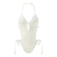 thumbnail image 7 of Seductiva Intimates for Women Women's Floral Lace Mesh Tight Rimless Strap Bodysuit Nightwear for Romantic Date Wearing, 7 of 7