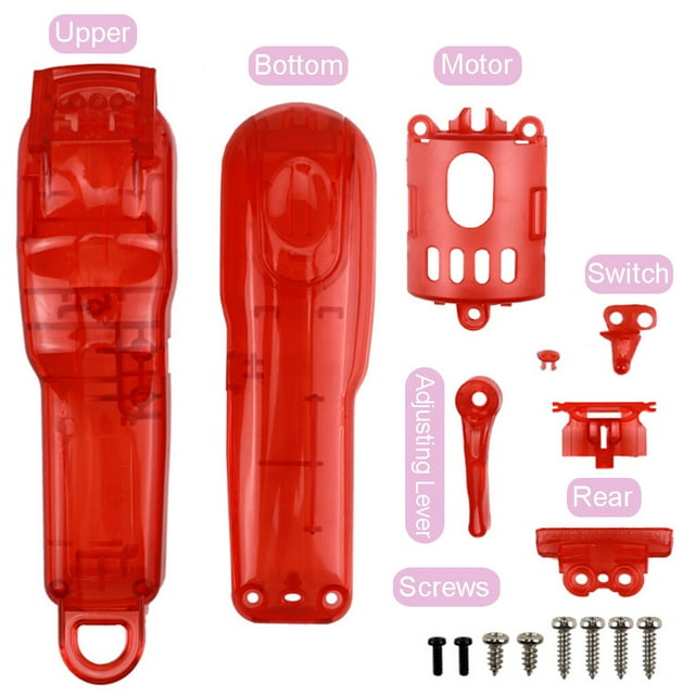 pitrice Fluorescent Housing Shell Cover for diy modified clipper protective shell front shell motor cover replacement hair Wahl 8148/8591/8504 Hair Clippers Red