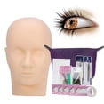 thumbnail image 4 of Kit de práctica de extensión de pestañas postizas con modelo de cabeza de entrenamiento profesional para principiantes, 4 of 14