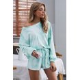 thumbnail image 2 of POGLIP Women's Sky Blue Tie-dye Loungewear Set, 2 of 6