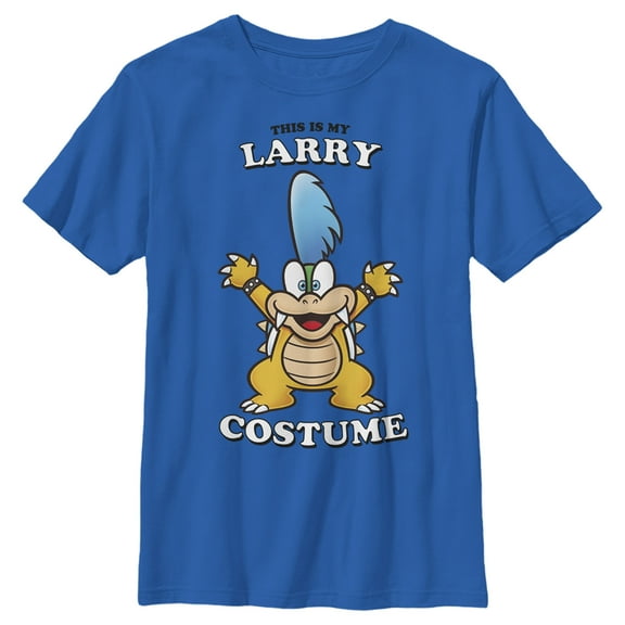 Boy's Nintendo This is my Larry Costume Graphic Tee Royal Blue Large