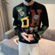 thumbnail image 3 of Camiseta estampada para hombre, sudaderas de cuello redondo, ropa ajustada Y2k, ropa social de algodón regular, camiseta emo elástica, 3 of 4