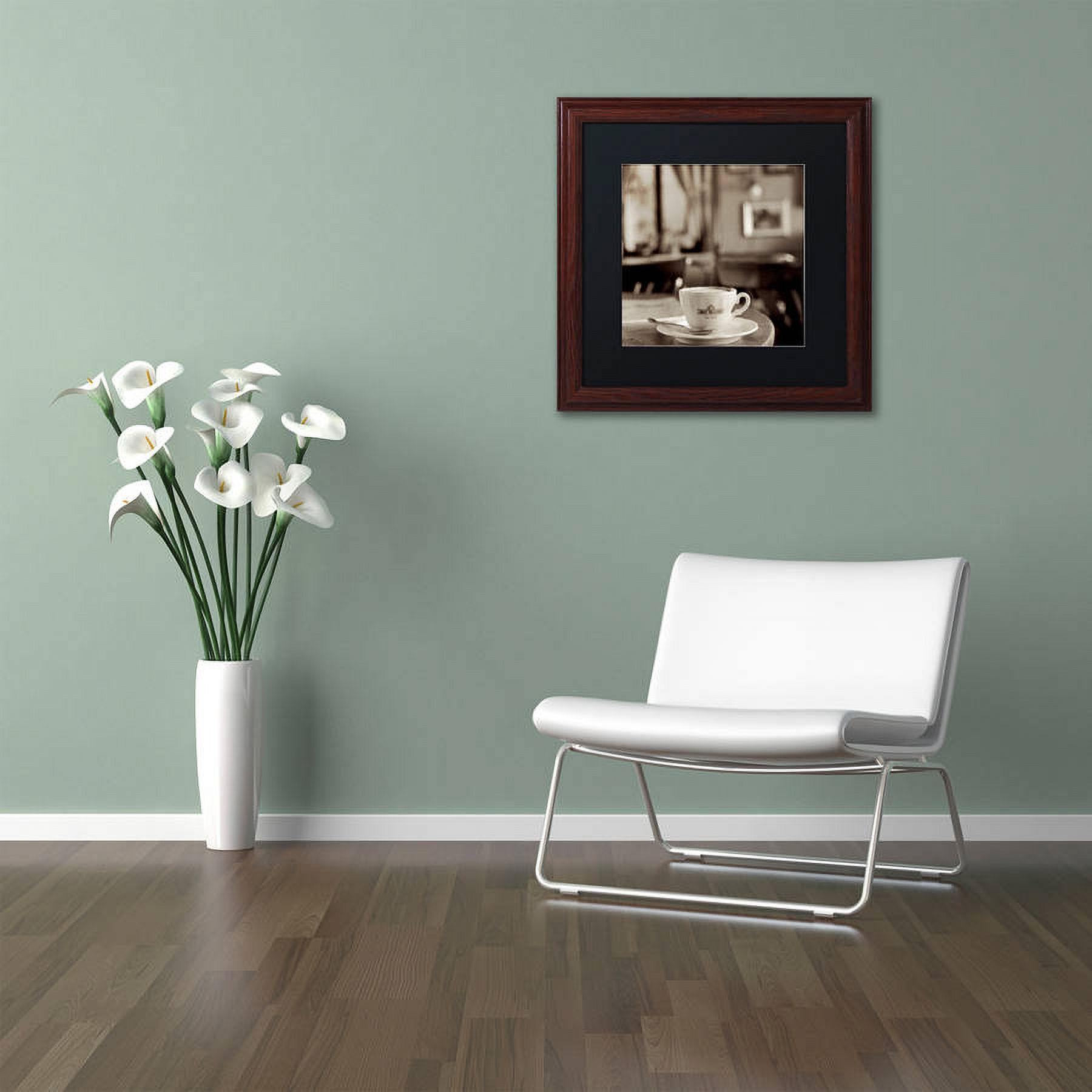 Trademark Fine Art "Tuscany Caffe IV" Canvas Art by Alan Blaustein, Black Matte, Wood Frame
