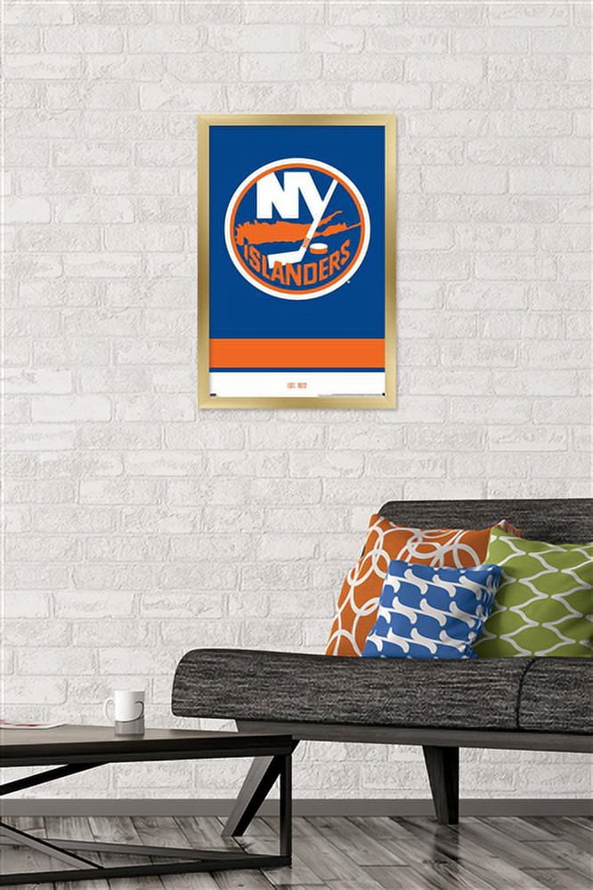 NHL New York Islanders - Logo 21 Wall Poster, 14.725" x 22.375", Framed