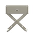 thumbnail image 3 of Weston Home Modern End Table with X-Base Legs and Drawer, Silver Birch, 3 of 8
