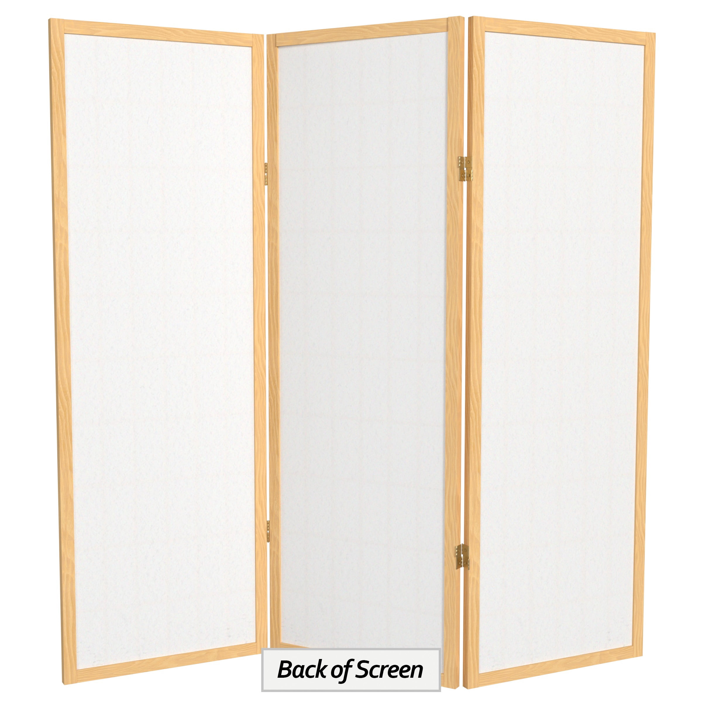 4 ft. Tall Window Pane Shoji Screen - Natural - 3 Panels
