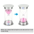 thumbnail image 4 of Uxcell 20 Minute Sand Timer, Sandy Clock, Count Down Sand Glass, Pink Sands, 4 of 5