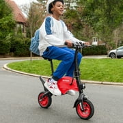 Jetson LX10 Electric Bicycle Ride On, 260 Lb. Weight Limit, Ages 12+, Red, 10 In., Wheel, 250-Watt Motor, Foldable, Head Light, Twist Throttle, Hand Brake, Top Speed: 15.5 MPH and 4 Hour Charge Time