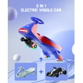 thumbnail image 5 of FanttikRide 12V N7 Pro Electric Wiggle Car with Pedal, 2-in-1 Kids Ride On Toy, Rechargeable Battery, 2-Speed, Anti-Rollover, Flashing Wheels, Bluetooth Music, for Ages 3+, 150 lbs, Blue, 5 of 10