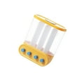 thumbnail image 2 of kurtrusly 1/2/3 Wall-Mounted Dry Food Storage Dispenser Convenient Rice Box Candy Organizer Yellow 4 Grid 1 Pc, 2 of 6