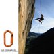 thumbnail image 1 of 25KN O Shape Safety Auto Master Lock Mosquetón Hebilla de escalada en roca (naranja Tmvgtek excursión de campamento, 1 of 7