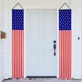thumbnail image 4 of Letrero de porche con decoraciones patrióticas, pancartas colgantes de pared con bandera americana, 2 uds., 4 of 5