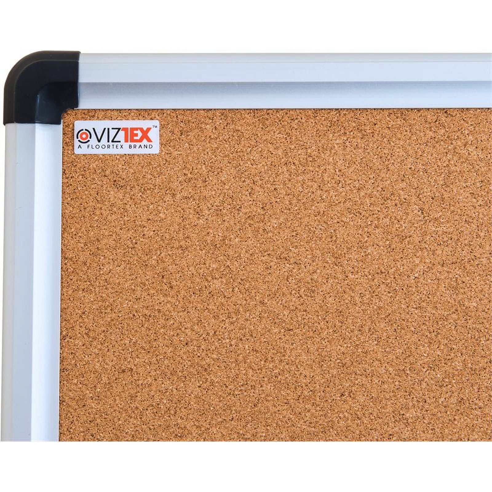 Viztex® Cork Bulletin Board with an Aluminium frame - 36" x 48"
