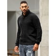 thumbnail image 6 of Colsmile Men's Shawl Collar Button Knit Sweater, Casual Cable Knit Pullover for Fall Winter, Comfortable Warm Sweater for Men, 6 of 10