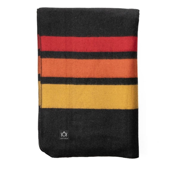 Manta de lana Arcturus Rainier - 4.5 libras cálida, pesada, lavable, grande | Ideal para acampar, actividades al aire libre, kits de supervivencia y emergencia (Sunset Peak)