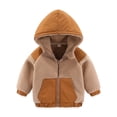 thumbnail image 2 of Bixock Toddler Girls Fleece Jackets Girls Winter Coats Kids Fleece Coat Outerwear Color Long Sleeve Hooded Zip Front Thermal Fall Winter Jacket for Kids 1-10Years, 2 of 6