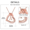 thumbnail image 6 of Turandoss Heart Initial Necklaces for Women Girls Dainty 14K Gold Plated Cubic Zirconia Letter a-z Pendant Jewelry Birthday Gifts for Women Little Girls Daughter Granddaughter, 6 of 7