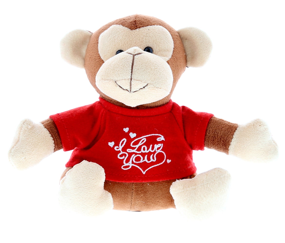 red monkey stuffed animal